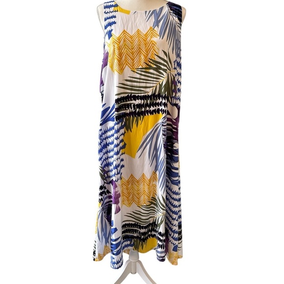 Multicolor Sleeveless Maxi Dress Chico's size 3 - Picture 2 of 8